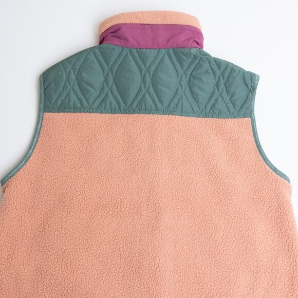 Kari Traa Rothe Quilted Vest Fleece Full Zip Warm Cozy Color Block - Picture 10 of 15